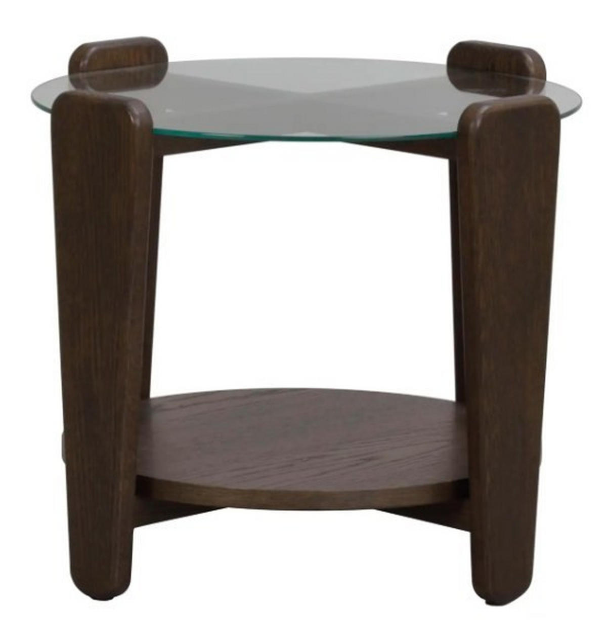 SOFFBORD i trä, glas  - mörkbrun, Klassisk, trä/glas (52/45cm) - Rowico