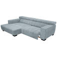 ECKSOFA in Webstoff Türkis  182/279 cm  - Türkis/Schwarz, KONVENTIONELL, Textil/Metall (182/279cm) - Hom`in