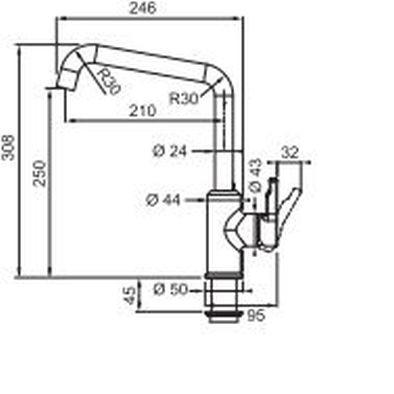 KÜCHENARMATUR 115.0627.524  - Schwarz, Basics, Metall (24,6/30,8/9,5cm) - Franke