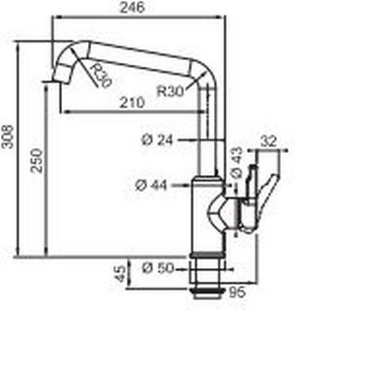 KÜCHENARMATUR 115.0627.524  - Schwarz, Basics, Metall (24,6/30,8/9,5cm) - Franke