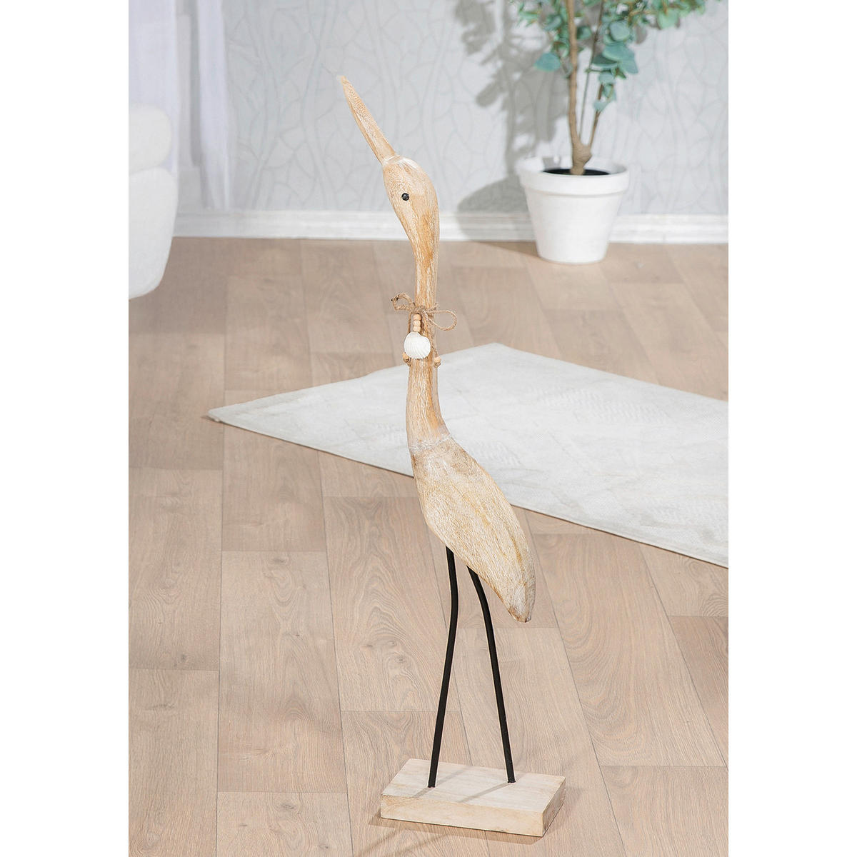 DEKOVOGEL - Beigebraun, Basics, Holz/Metall (27/93/13cm)