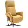 RELAXSESSEL in Leder Gelb  - Gelb/Schwarz, Design, Leder/Metall (83/123/87cm) - Valdera