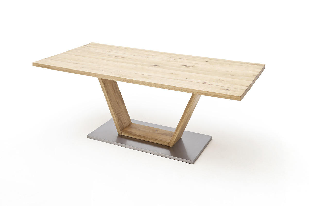JÍDELNÍ STŮL, trámový dub, 200/100/77 cm - barvy dubu, Design, kov/dřevo (200/100/77cm) - Livetastic