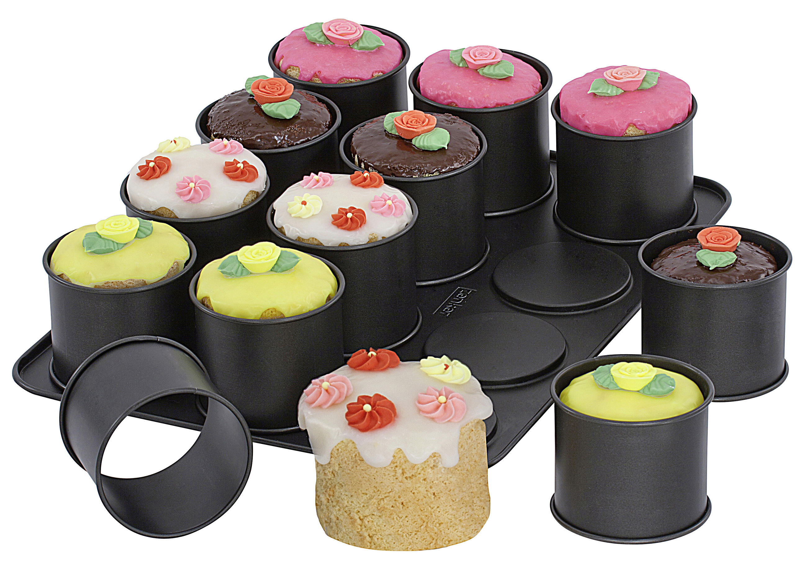 MUFFINFORM 38/30/6,5 cm  - Schwarz, Metall (38/30/6,5cm) - Zenker