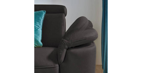 ECKSOFA in Echtleder Dunkelbraun  - Dunkelbraun/Schwarz, Design, Leder/Metall (239/289cm) - Cantus