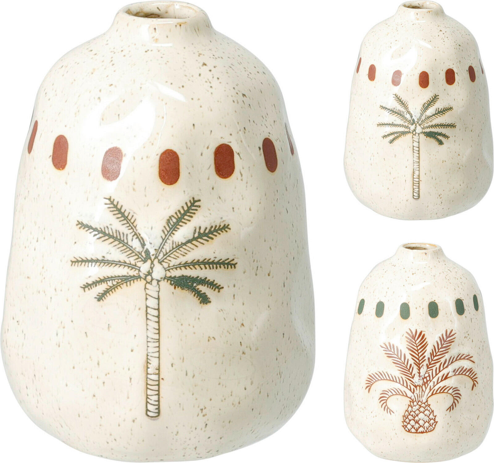 VASE  - Weiß, Design, Keramik (9/9/12cm)