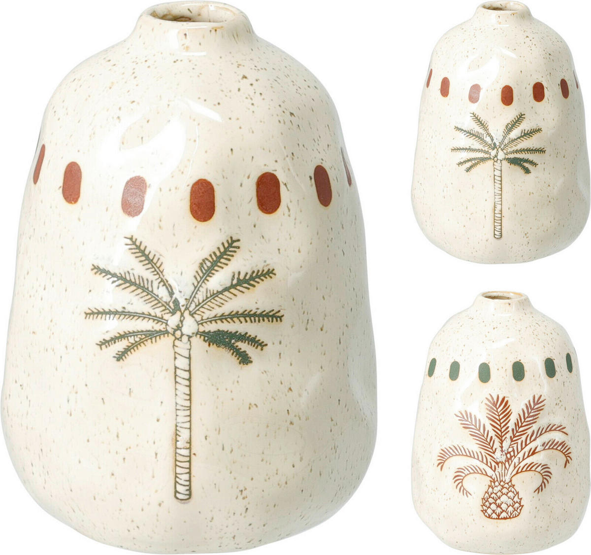 VASE  - Weiß, Design, Keramik (9/9/12cm)