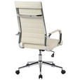 DREHSTUHL Chromfarben, Beige  - Chromfarben/Beige, KONVENTIONELL, Leder/Kunststoff (63,5/103/112.5/55,5cm) - Venda