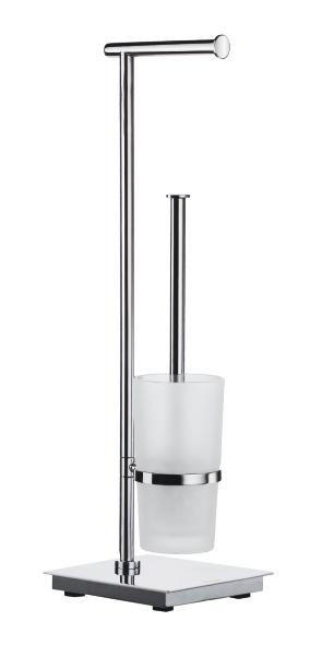 WC-BÜRSTENGARNITUR - Edelstahlfarben, Basics, Glas/Kunststoff (17,5/60/17,5cm) - Smedbo