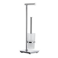 WC-BÜRSTENGARNITUR - Edelstahlfarben, Basics, Glas/Kunststoff (17,5/60/17,5cm) - Smedbo