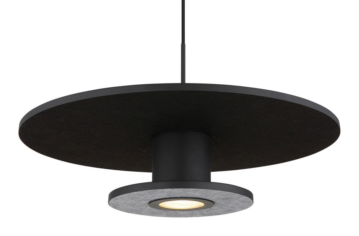 VISEČA LED-SVETILKA   //3000 K/230 V/ - črna, Basics, kovina/umetna masa (38/150cm) - Globo