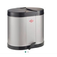 ABFALLSAMMLER ÖKOSAMMLER 170 2X15 L  - Silberfarben, KONVENTIONELL, Kunststoff/Metall (45/43/36cm) - Wesco