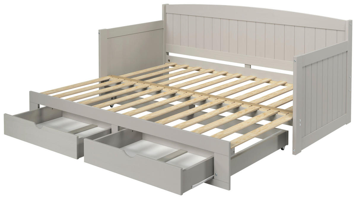 AUSZIEHBETT 200/100-236 cm Taupe  - Taupe/Naturfarben, Modern, Holz/Holzwerkstoff (200/100-236cm) - MID.YOU