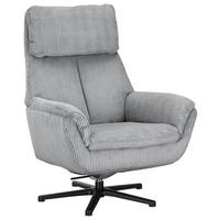 RELAXSESSEL Cord    - Hellgrau/Schwarz, Design, Textil/Metall (79/108/89cm) - Beldomo Style