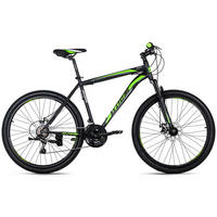 MOUNTAINBIKE 26 Zoll  - Schwarz/Grün, Basics, Metall (134/20,5/74cm) - KS Cycling