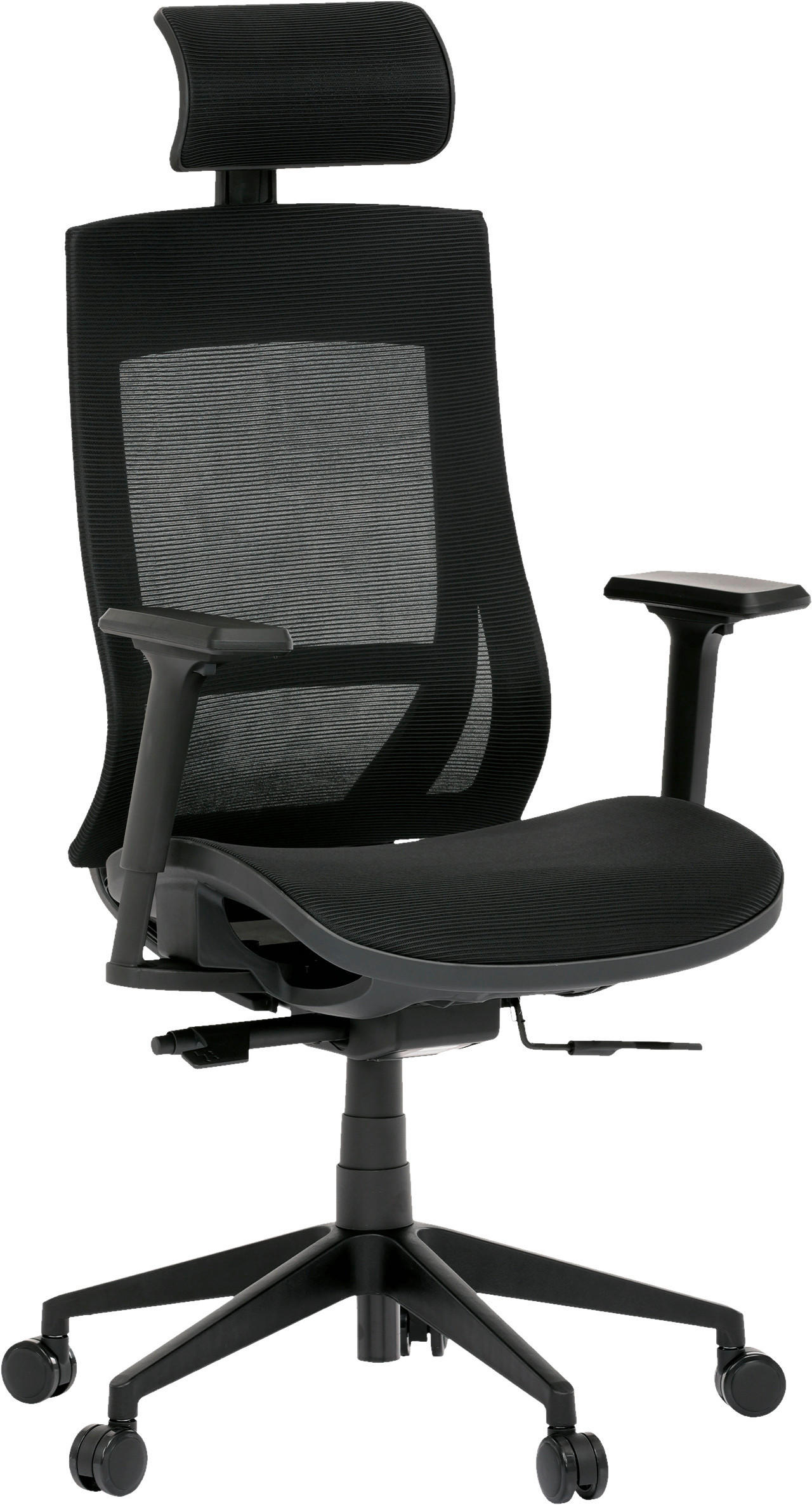 KANCELÁRSKE KRESLO, sieť, čierna - čierna, Modern, textil/plast (69/118-126/63cm) - Xora