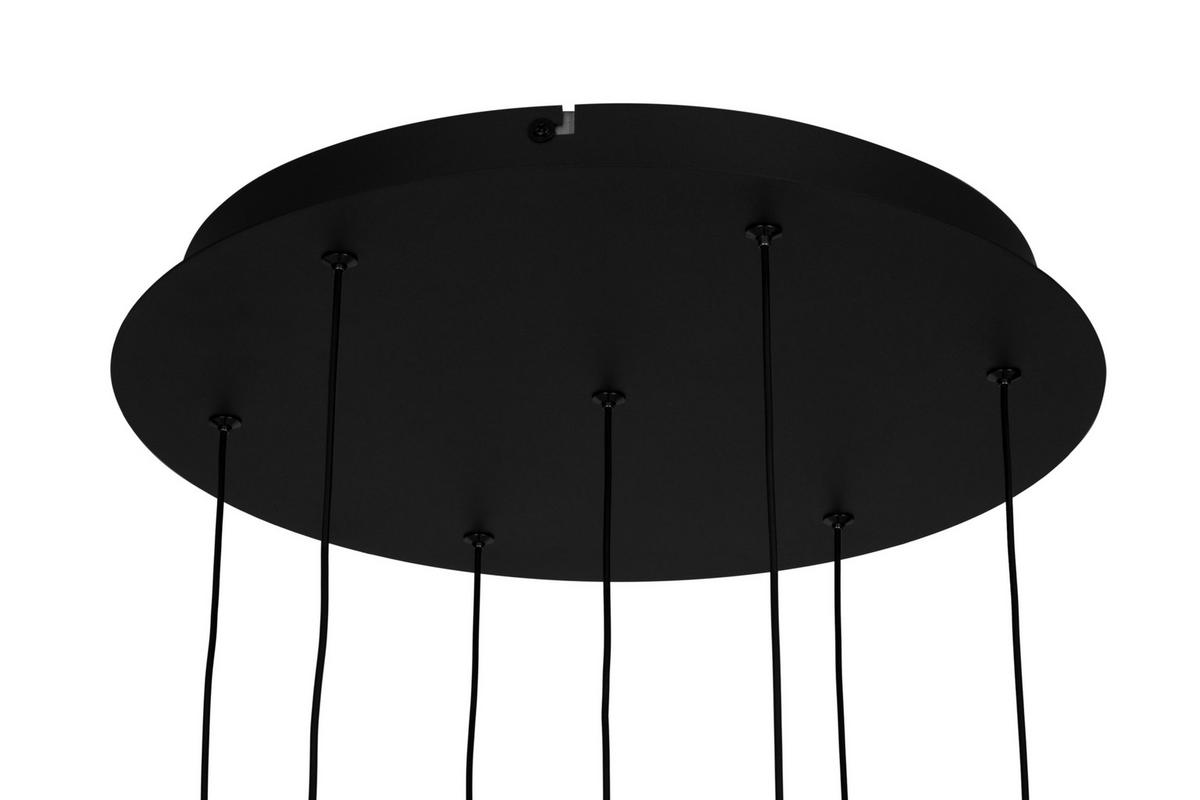 ZÁVESNÉ LED SVIETIDLO, 40/180 cm  - číra/čierna, Design, kov/sklo (40/180cm) - Dieter Knoll
