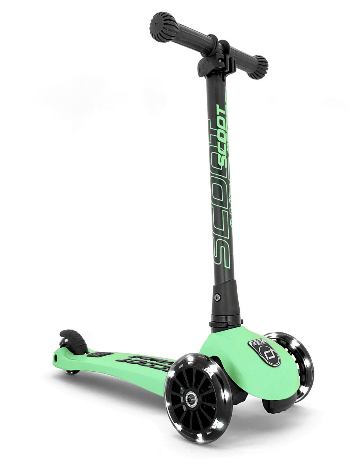 KINDERSCOOTER Highwaykick 3  - Schwarz/Grün, Trend, Kunststoff/Metall (24/72/55cm) - Scoot and Ride