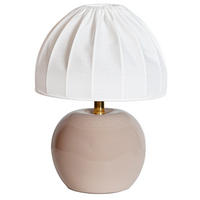 BORDSLAMPA 20/27 cm   - vit/beige, Klassisk, textil/keramik (20/27cm) - Cottex