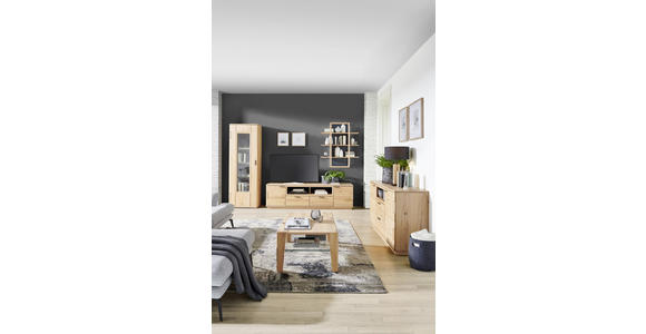 LOWBOARD 200/61/50 cm - Anthrazit/Buchefarben, KONVENTIONELL, Holz/Metall (200/61/50cm) - Cantus