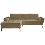 ECKSOFA in Webstoff Olivgrün  - Eichefarben/Olivgrün, Design, Holz/Textil (175/282cm) - Carryhome