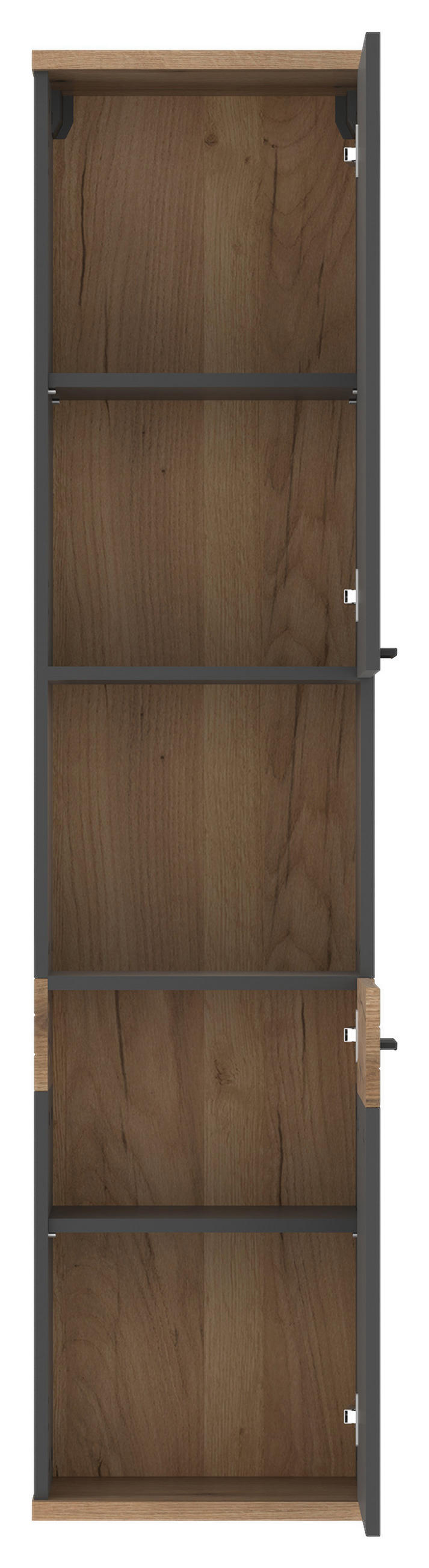 HOCHSCHRANK 40/170/30 cm  - Eichefarben/Anthrazit, MODERN, Holzwerkstoff/Kunststoff (40/170/30cm) - MID.YOU