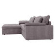 ECKSOFA  in Webstoff Grau, Lila  198/306 cm  - Lila/Schwarz, MODERN, Kunststoff/Textil (198/306cm) - Carryhome