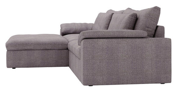 ECKSOFA  in Webstoff Grau, Lila  198/306 cm  - Lila/Schwarz, MODERN, Kunststoff/Textil (198/306cm) - Carryhome
