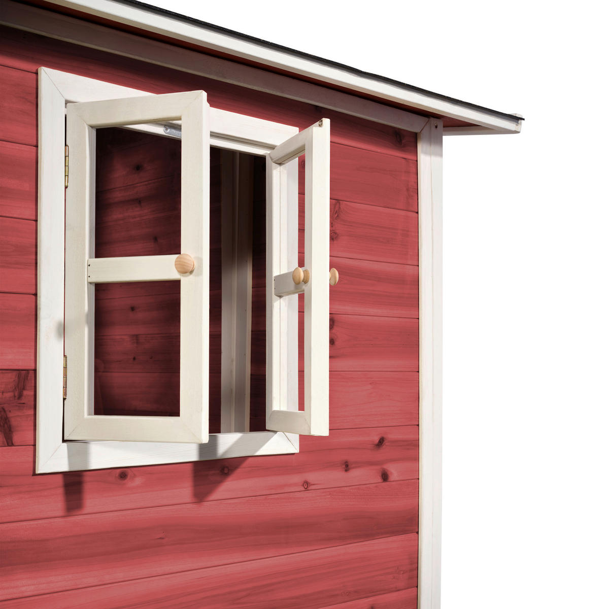 LEKHUS SPIELHAUS EXIT LOFT 100  - röd, Klassisk, trä (149/135/159cm) - EXIT Toys