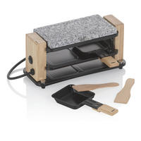 RACLETTE-GRILL Bedretto  - Schwarz, Basics, Stein (27/11/13cm) - Kela