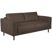 3-SITS SOFFA i brun, rostfärgad  - brun/svart, Design, metall/trä (213,5/78/90cm) - Pure Home Comfort
