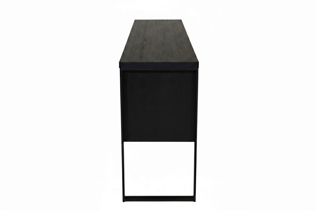 SIDEBOARD  180/76,2/39,5 cm 3 Schublade(n)  - Schwarz, KONVENTIONELL, Holzwerkstoff/Metall (180/76,2/39,5cm) - MID.YOU