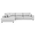 ECKSOFA  in Cord Hellgrau  250/314 cm  - Hellgrau/Schwarz, KONVENTIONELL, Kunststoff/Textil (250/314cm) - Carryhome