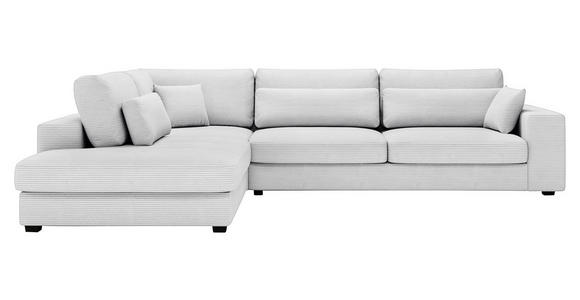 ECKSOFA  in Cord Hellgrau  250/314 cm  - Hellgrau/Schwarz, KONVENTIONELL, Kunststoff/Textil (250/314cm) - Carryhome
