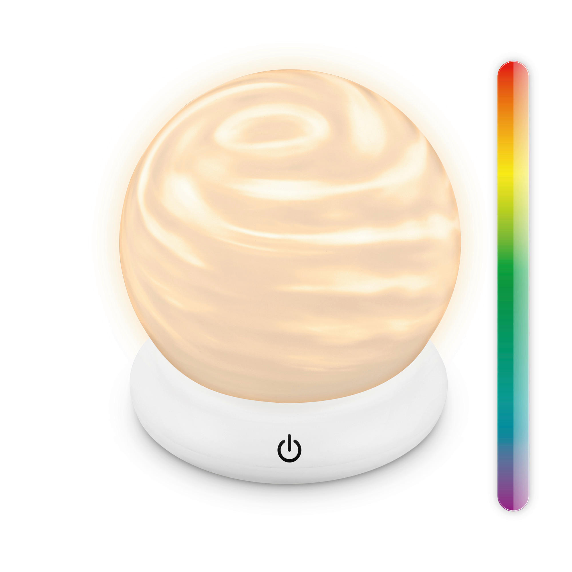 LED ASZTALI LÁMPA - fehér, Basics, műanyag (20/20/2cm)