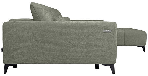 ECKSOFA  in Chenille Mintgrün  279/222 cm  - Schwarz/Mintgrün, KONVENTIONELL, Kunststoff/Textil (279/222cm) - Hom`in