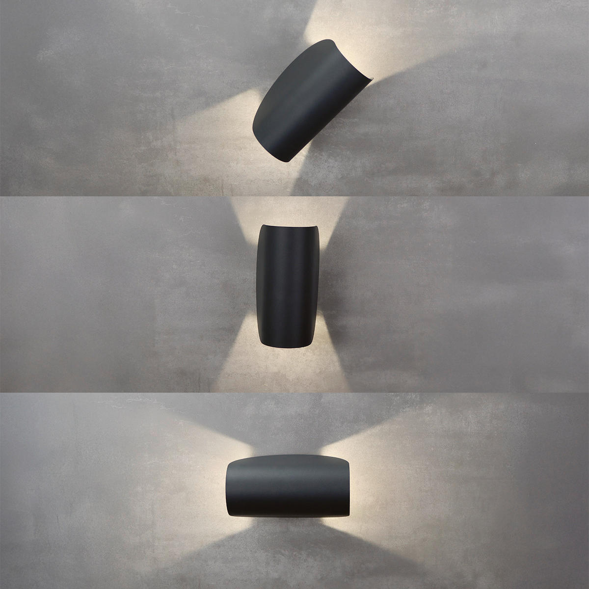 LED-AUSSENLEUCHTE NINA 19,8/13,8/11 cm  - Schwarz, Design, Metall (19,8/13,8/11cm)