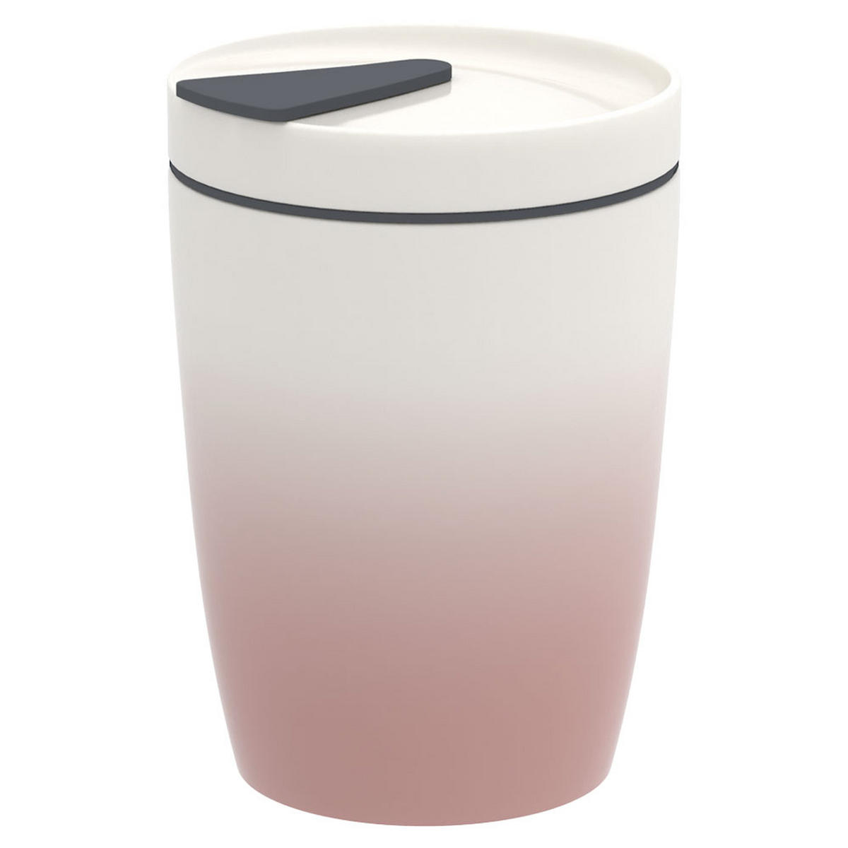 COFFEE-TO-GO-BECHER TO GO, TO STAY 0,29 L  - Rosa/Weiß, Basics, Keramik/Kunststoff (290ml) - like.Villeroy & Boch