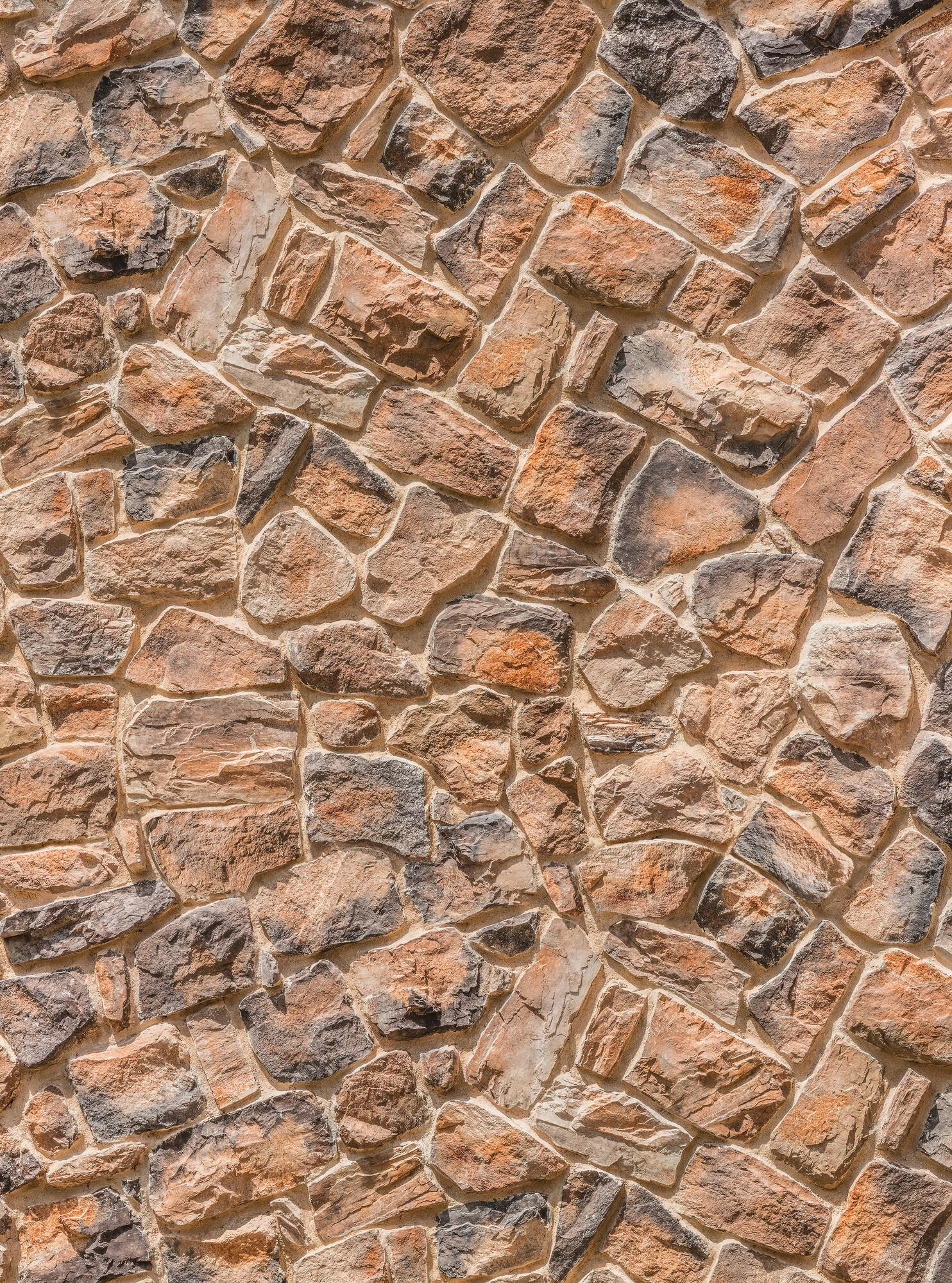 Komar Vliestapete Muro Braun, Taupe 200x260 cm