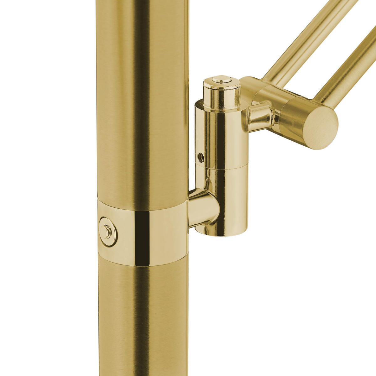 LED-STEHLEUCHTE    - Messingfarben, Design, Glas/Metall (182cm) - Hell