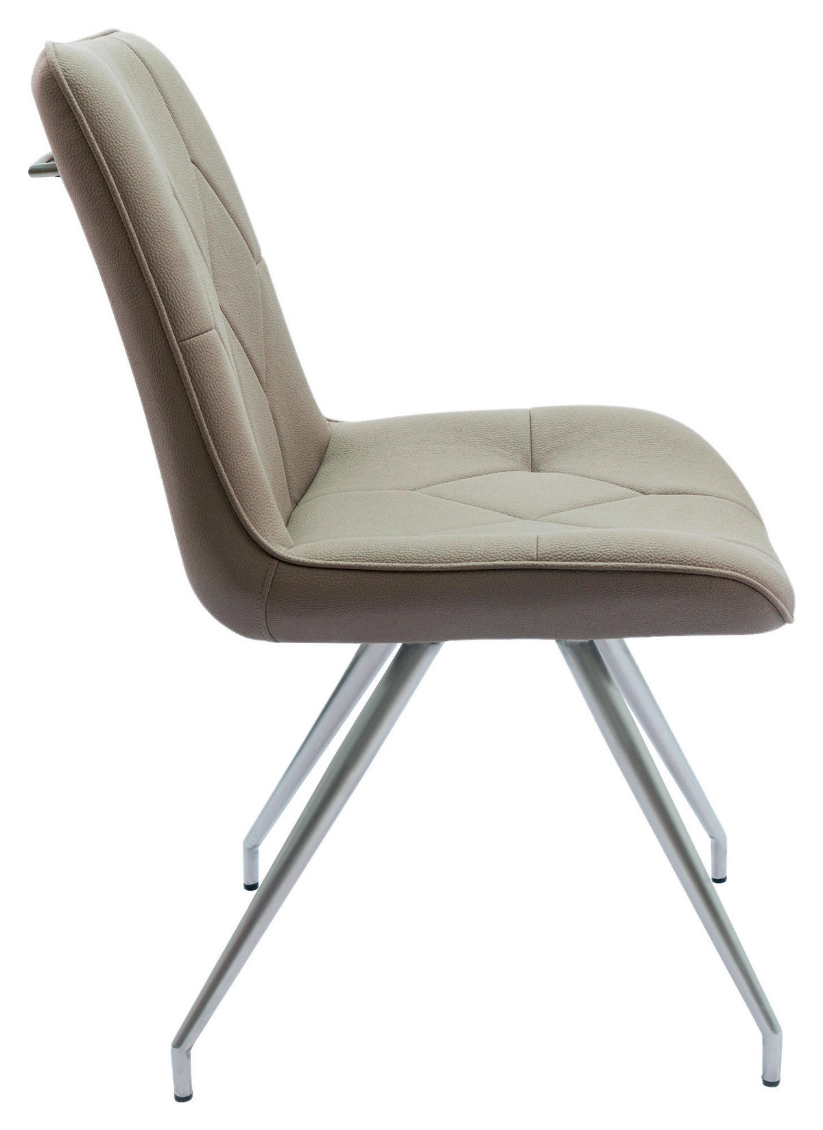 STOLICA  sivobraon, boja nerđajućeg čelika       - boja nerđajućeg čelika/sivobraon, Dizajnerski, metal/tekstil (51/89/66cm) - Novel