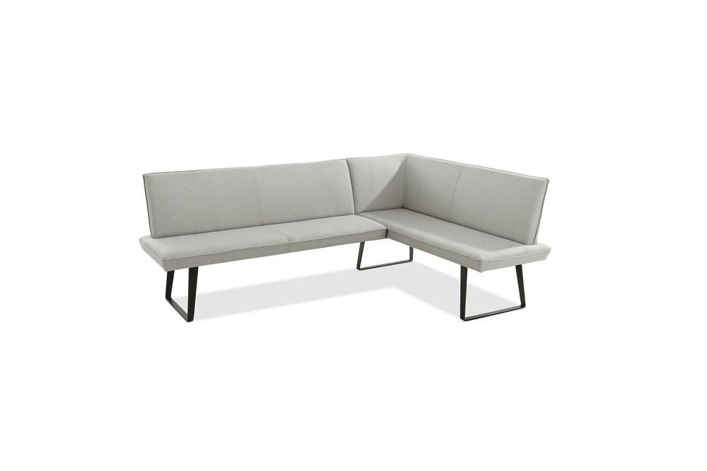 GARTENECKBANK  - Anthrazit/Beige, Design, Textil/Metall (255/170cm)