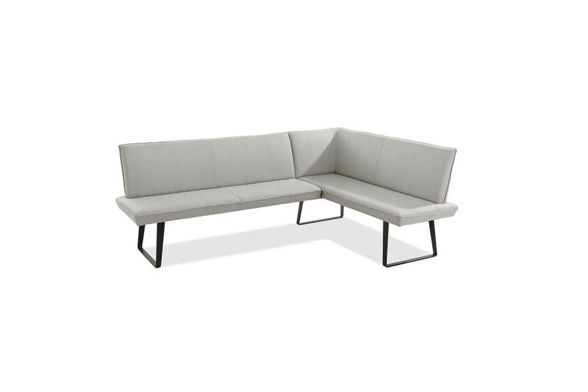 GARTENECKBANK  - Anthrazit/Beige, Design, Textil/Metall (255/170cm)