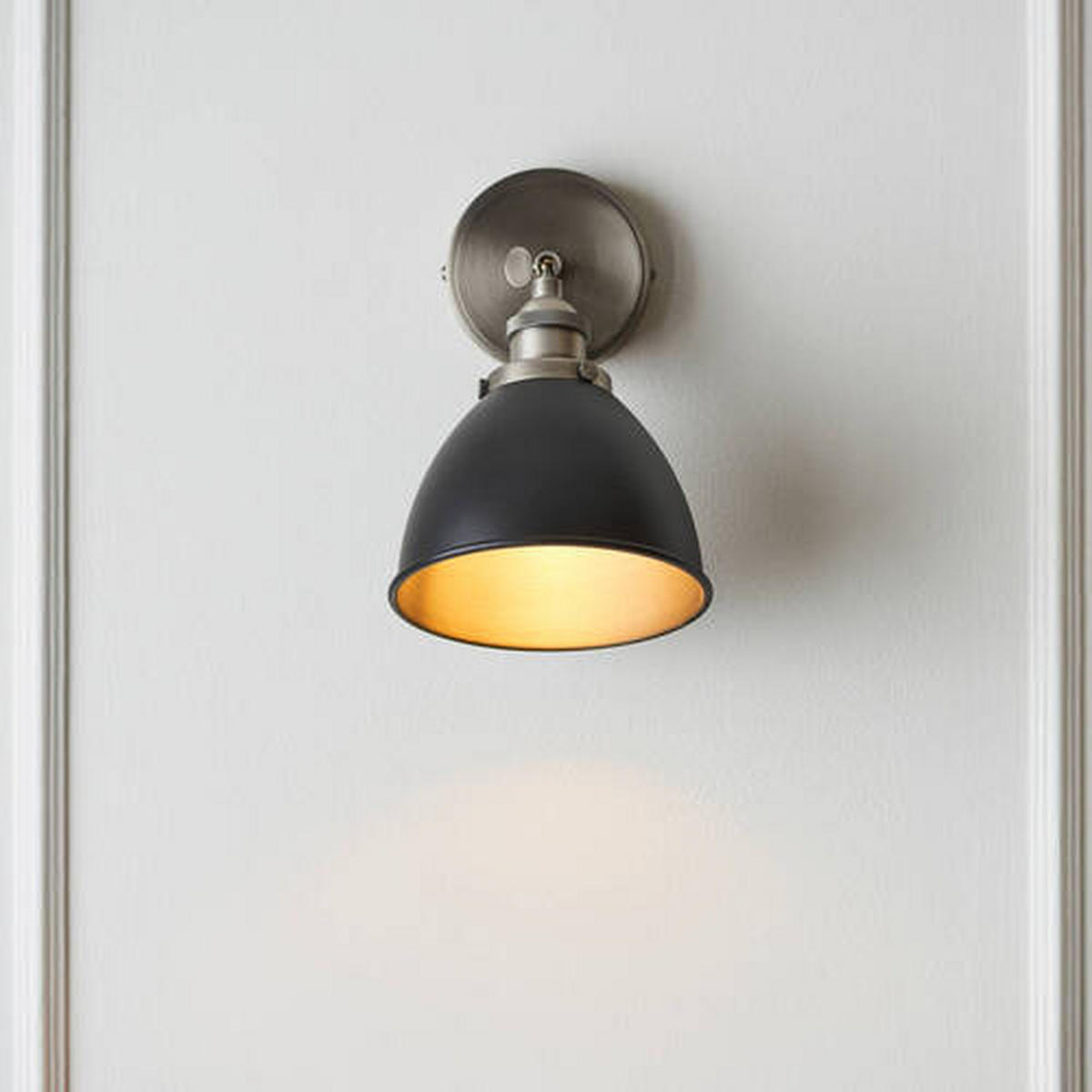 WANDLEUCHTE Endon Franklin 15/22.5/23 cm   - Zinkfarben/Schwarz, Basics, Metall (15/22.5/23cm) - ENDON