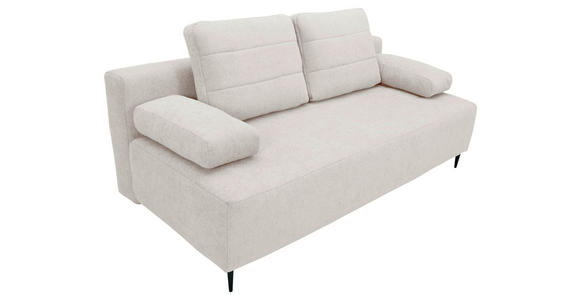SCHLAFSOFA Flachgewebe Naturfarben  - Schwarz/Naturfarben, KONVENTIONELL, Textil/Metall (197/75/100cm) - Carryhome