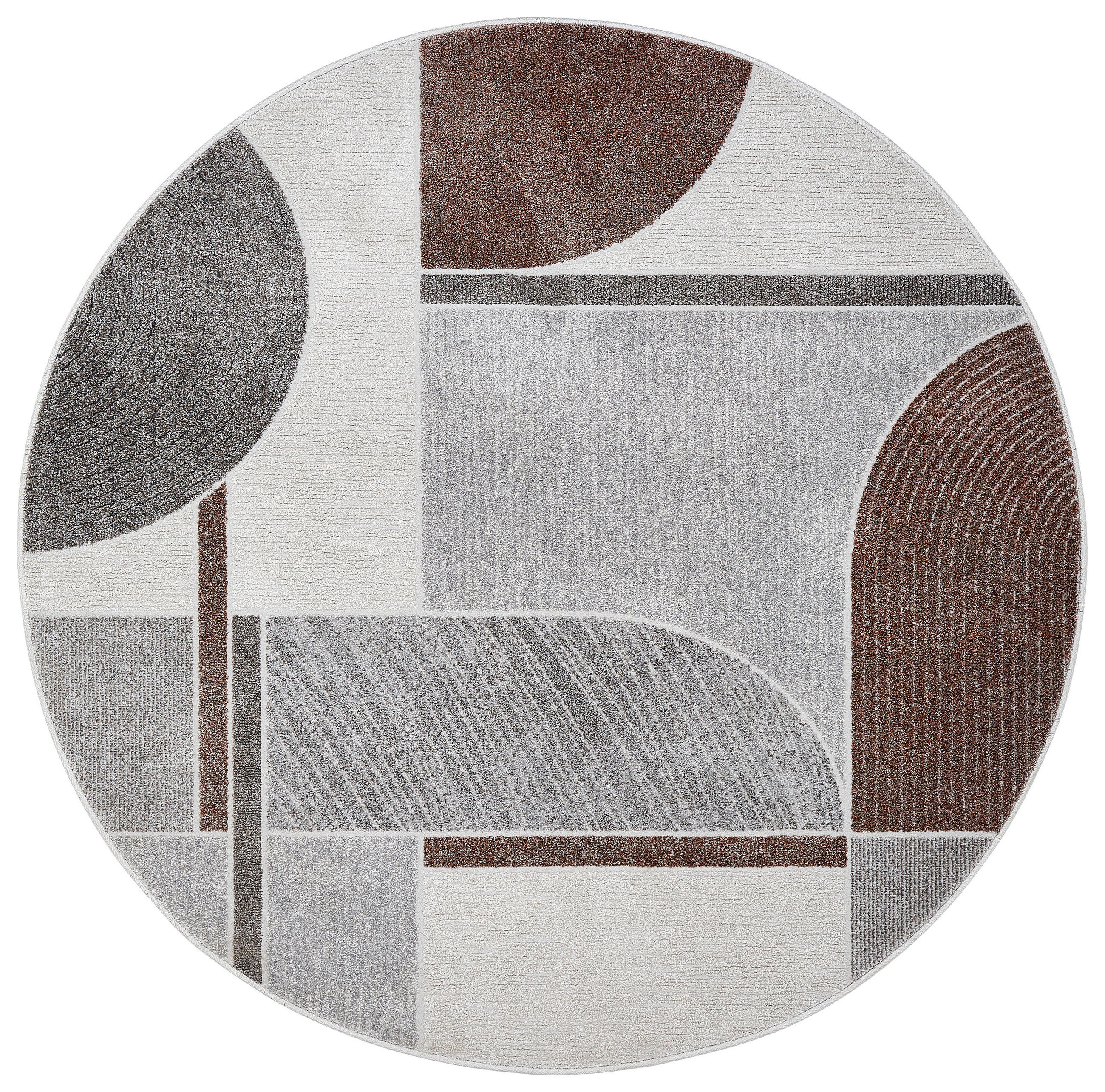 WEBTEPPICH 160 cm Valencia Grau, Weiß, Bordeaux  - Bordeaux/Weiß, Design, Textil (160cm)