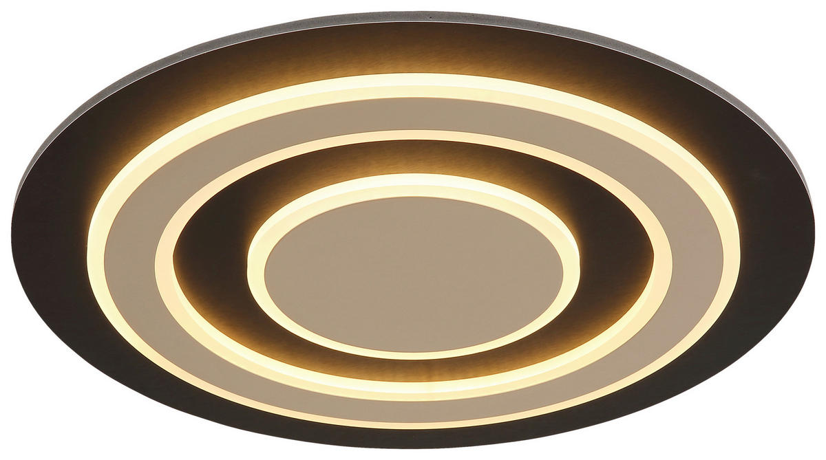 DECKENLEUCHTE 40 W  48/5,2 cm    - Champagner/Dunkelbraun, Design, Holz/Kunststoff (48/5,2cm) - Novel