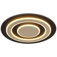 DECKENLEUCHTE 40 W 48/5,2 cm - Champagner/Dunkelbraun, Design, Holz/Kunststoff (48/5,2cm) - Novel