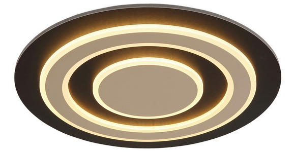 DECKENLEUCHTE 40 W 48/5,2 cm - Champagner/Dunkelbraun, Design, Holz/Kunststoff (48/5,2cm) - Novel
