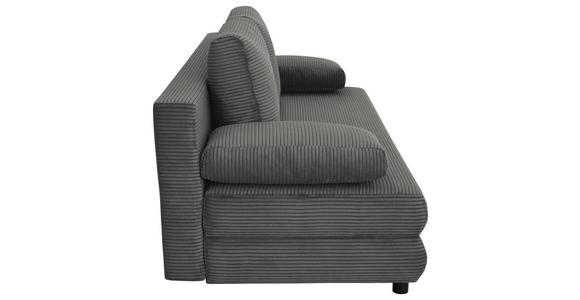 SCHLAFSOFA Taras  mit Stoffauswahl Cord Dunkelgrau  - Dunkelgrau/Schwarz, Design, Kunststoff/Textil (197/77/81cm) - Xora
